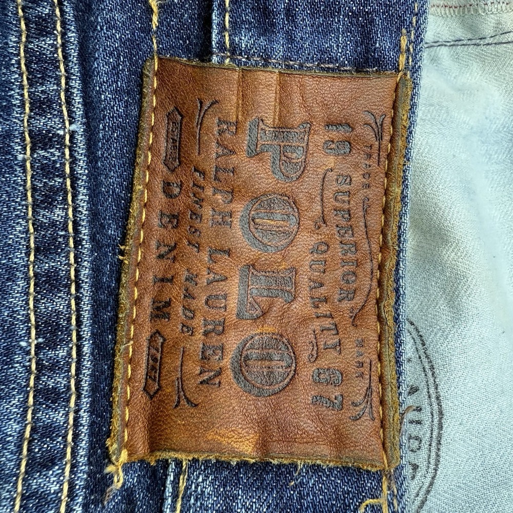 MENS POLO RALPH LAUREN CLASSIC 867 STRAIGHT BLUE‎ DENIM JEANS SIZE 38 X 30 EUC - Picture 9 of 12